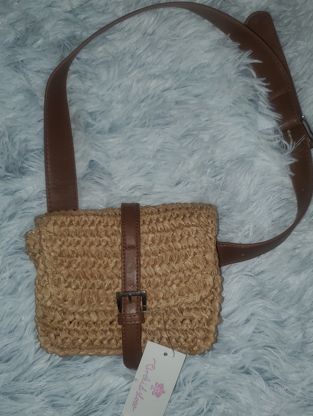 Orchid Love Straw Belt/Fanny Pack